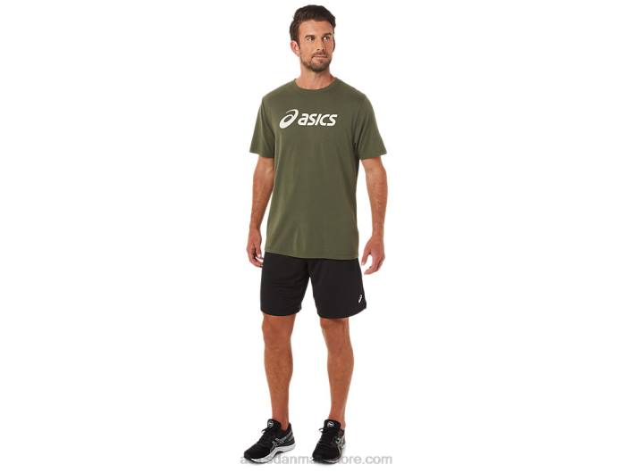 Asicsxg kortærmet lockup-logo-t-shirt 60Z41655 oliven lærred