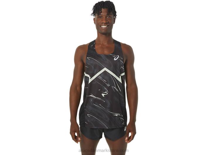 Asicsherre cj-line let singlet 60Z4245 ydeevne sort/hviskgrøn