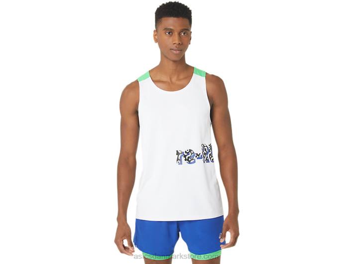 Asicsherre ny stærk genbrugt run singlet 60Z430 hvid/spor