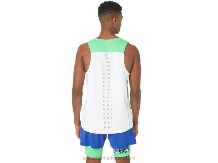 Asicsherre ny stærk genbrugt run singlet 60Z430 hvid/spor