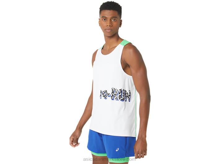 Asicsherre ny stærk genbrugt run singlet 60Z430 hvid/spor
