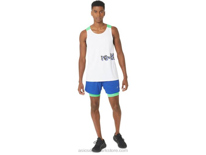 Asicsherre ny stærk genbrugt run singlet 60Z430 hvid/spor