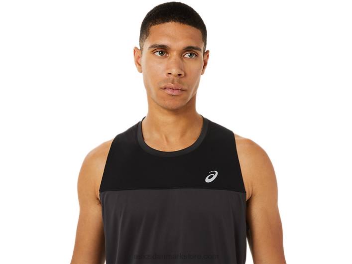 Asicsherre race singlet 60Z41393 ydeevne sort/grafitgrå