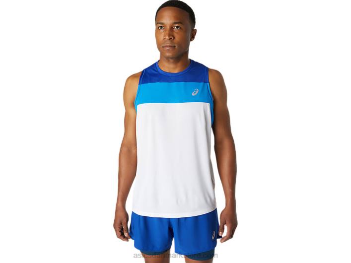 Asicsherre race singlet 60Z41746 strålende hvid/monacoblå