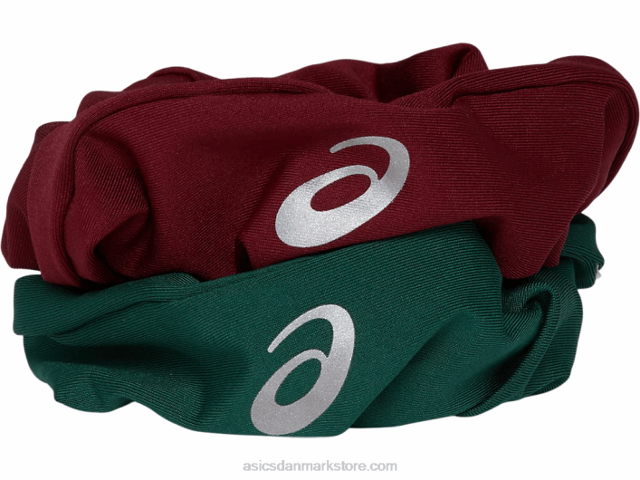 Asicsden nye stærke genbrugte scrunchie 60Z42993 kardinal/skovgrøn