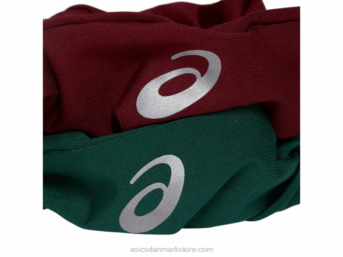 Asicsden nye stærke genbrugte scrunchie 60Z42993 kardinal/skovgrøn