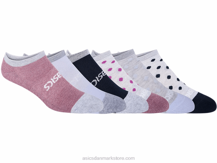 Asicsdame accelerate strømpe 6 pack 60Z43455 blå/lilla assorteret