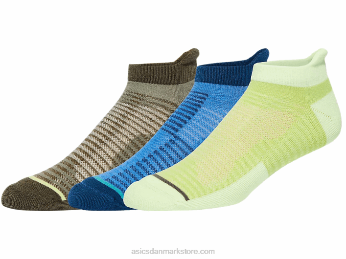 Asicspude lavt skåret (3 pakke) 60Z4779 hazard green/lake drive multi